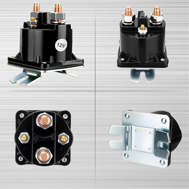 CHENKENI 12V Dump Trailer Solenoid Relay, 4-Terminal Intermittent Duty Solenoid for Hydraulic Pumps, Replaces SAZ4201GJ, 7522, 070009, 190107, KTI 391-2-C (Fits Prestolite, Monarch, PJ Trailers, Iron Bull) - Image 2